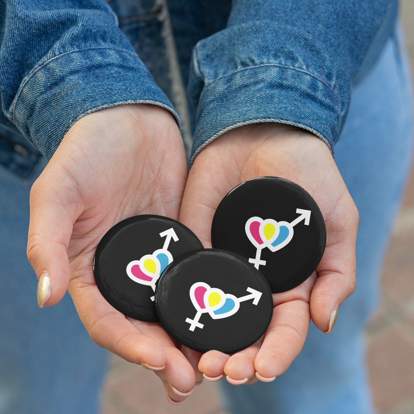 Genderless Pin Buttons